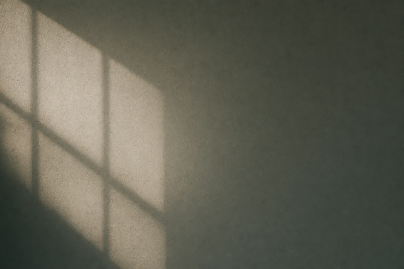 Tageslicht wandert über eine ruhige helle Wand.